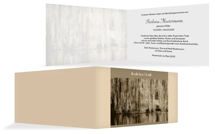 Dankeskarte Flusslandschaft quer