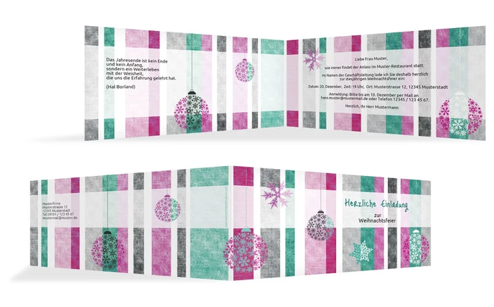 Einladungskarte Weihnachten Geschäft Schmuck