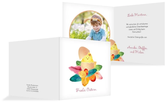 Osterkarte Osterküken