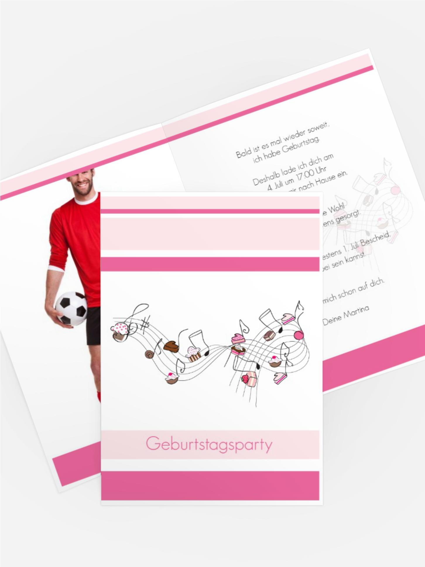 Einladungskarte zum Geburtstag sweets Foto