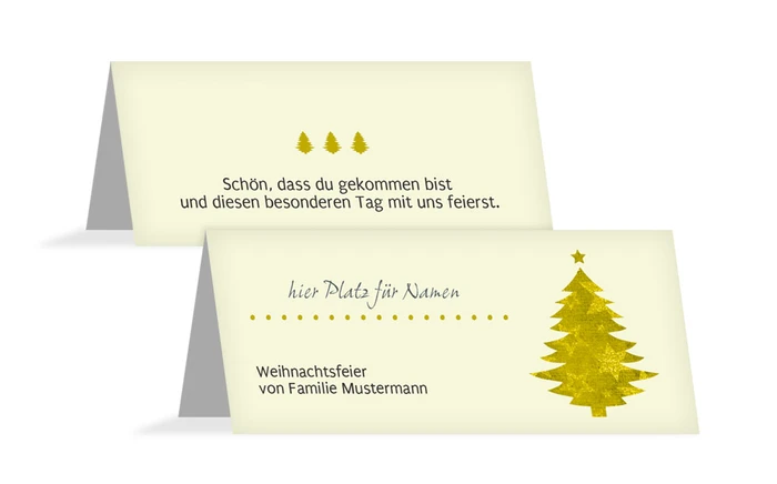 Tischkarte Weihnachten Bäumchen