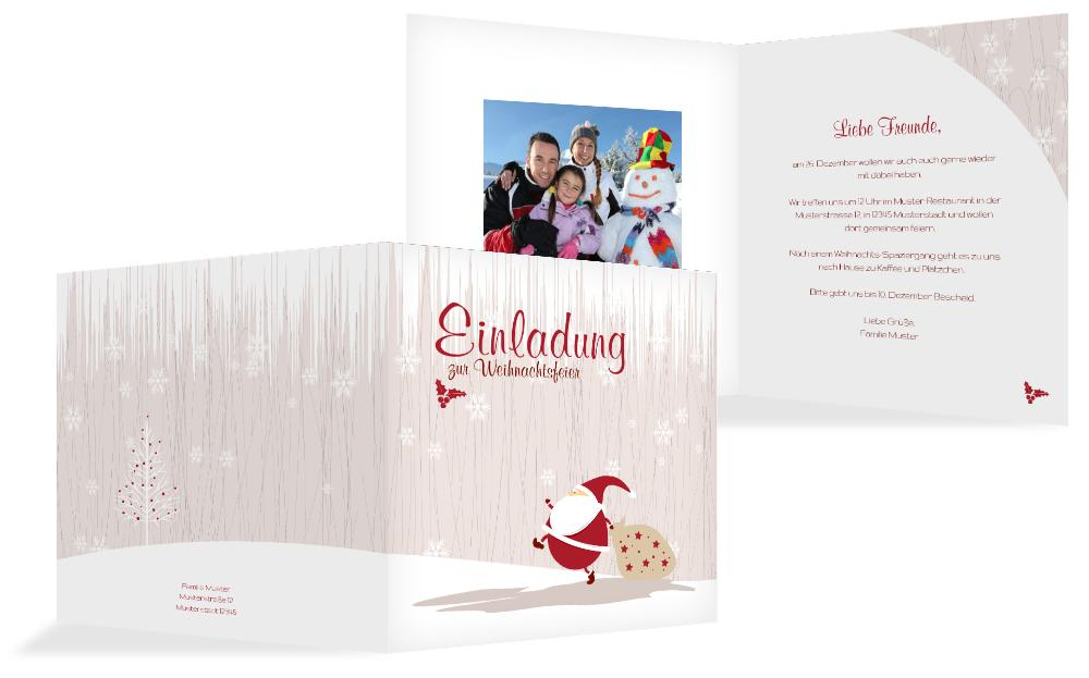  Foto Weihnachtseinladung Weihnachtsmann