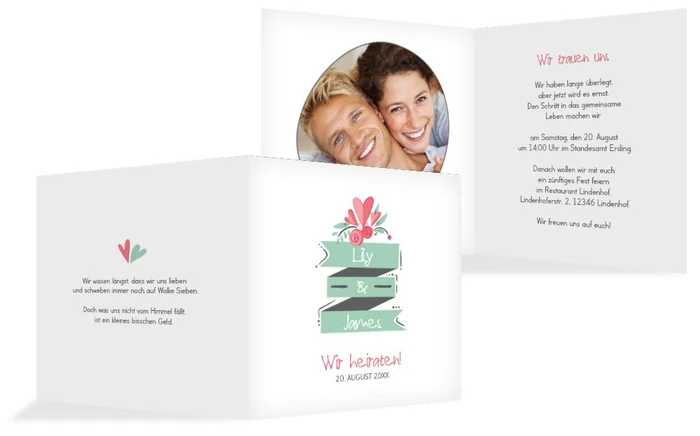 Hochzeit Einladung Du & Ich