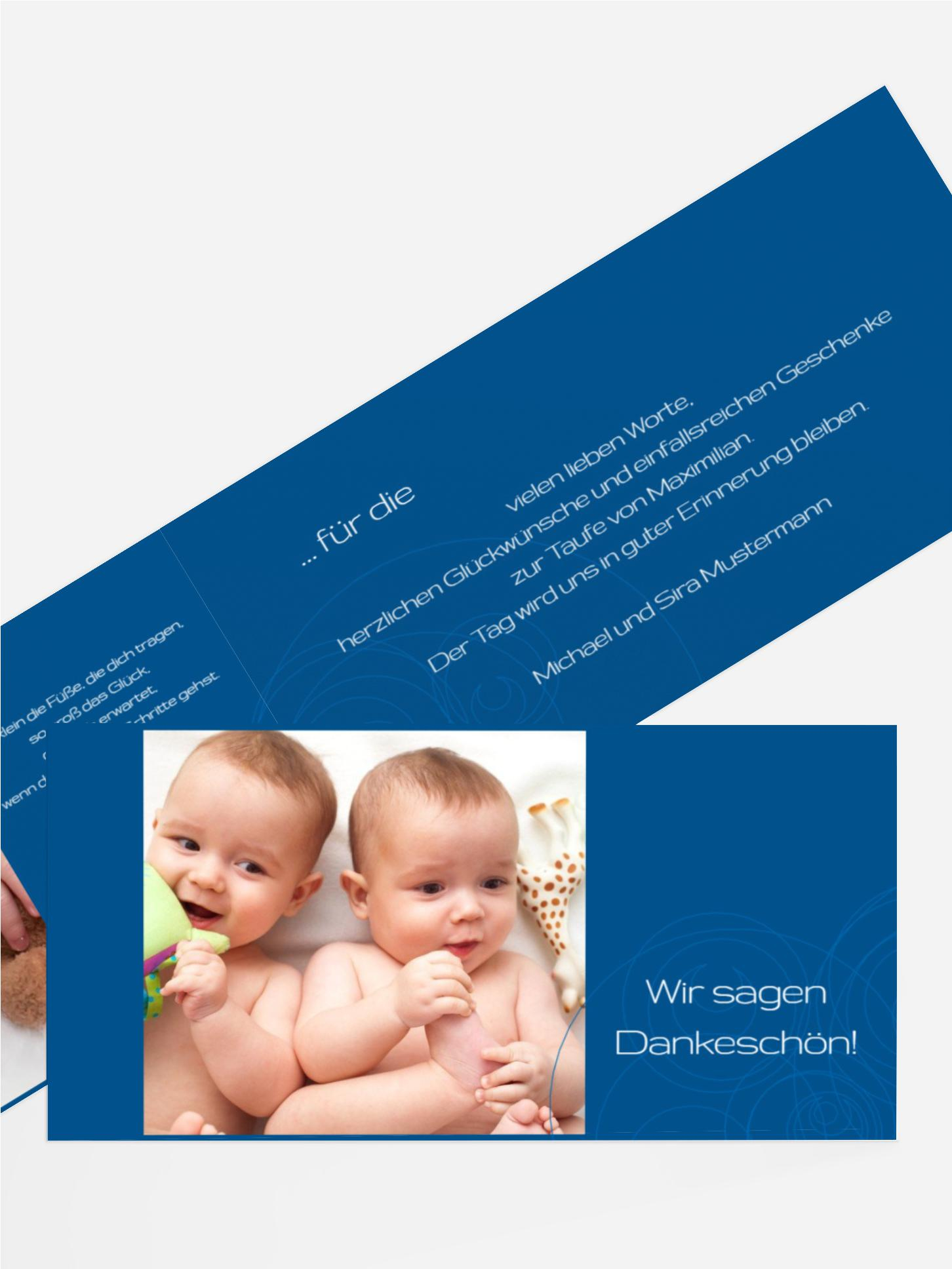 Taufe Dankeskarte Circles