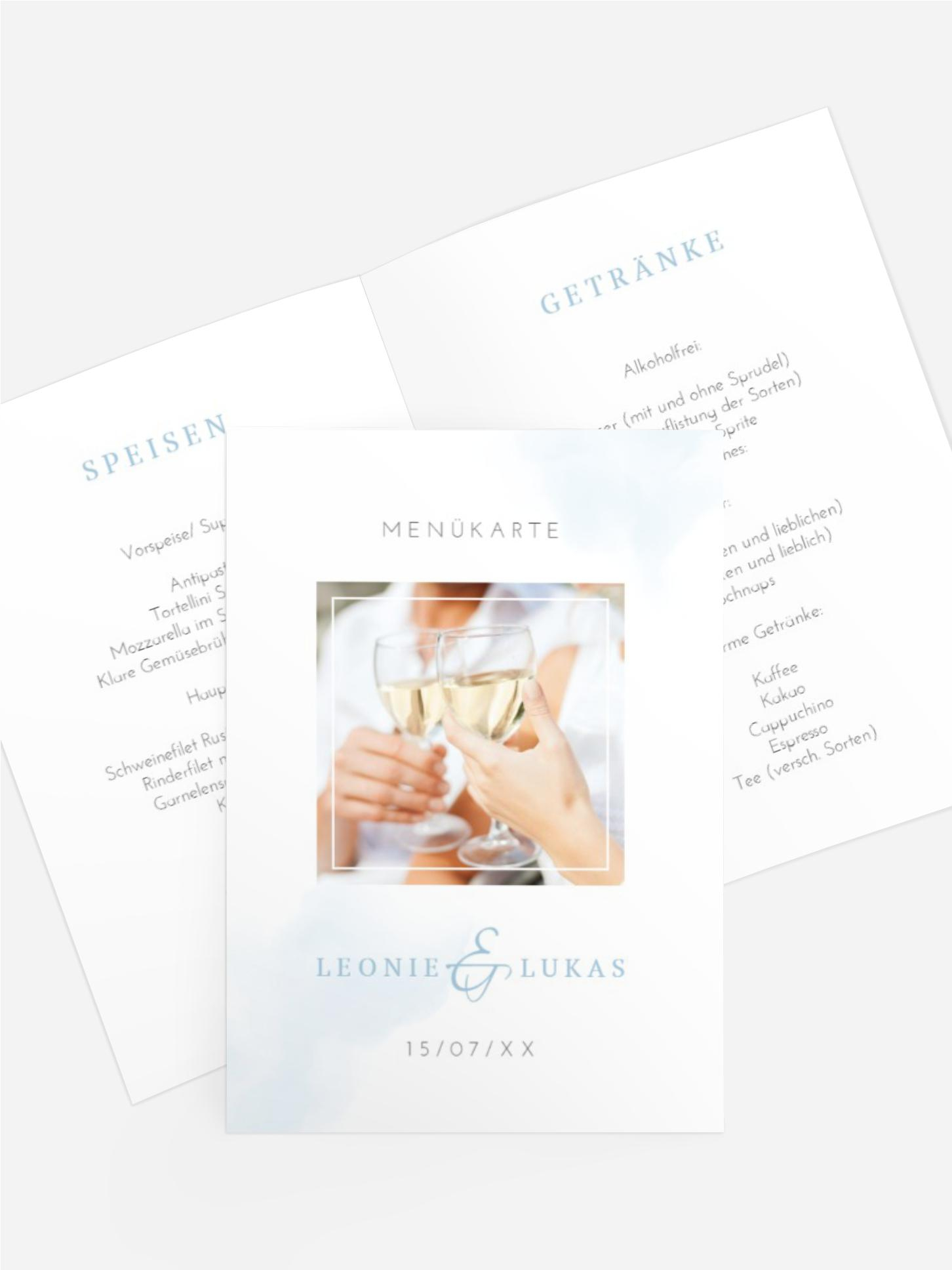 Menükarte Fly together