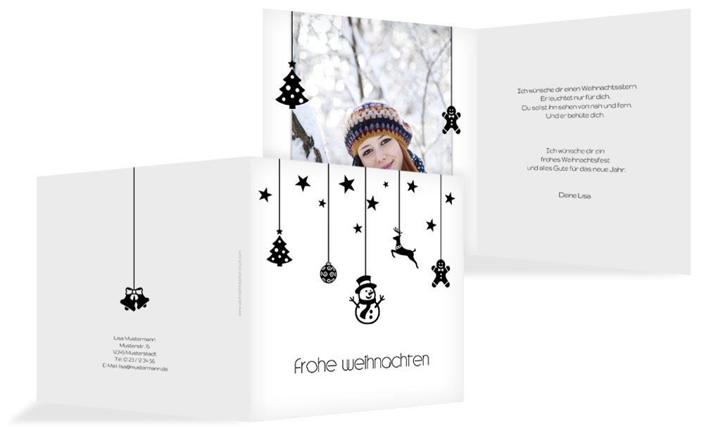 Grußkarte zu Weihnachten Privat Schmuckelemente Grußkarte zu Weihnachten Privat Schmuckelemente