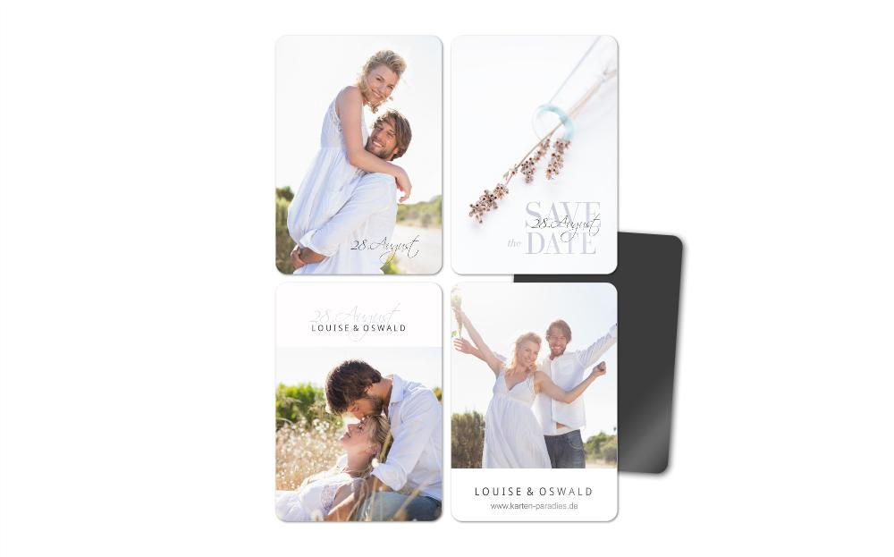 Fotomagnete zur Hochzeit Text-Bild-Gemeinschaft