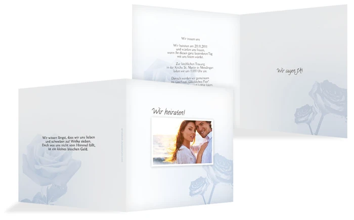 Einladung zur Hochzeit Rose