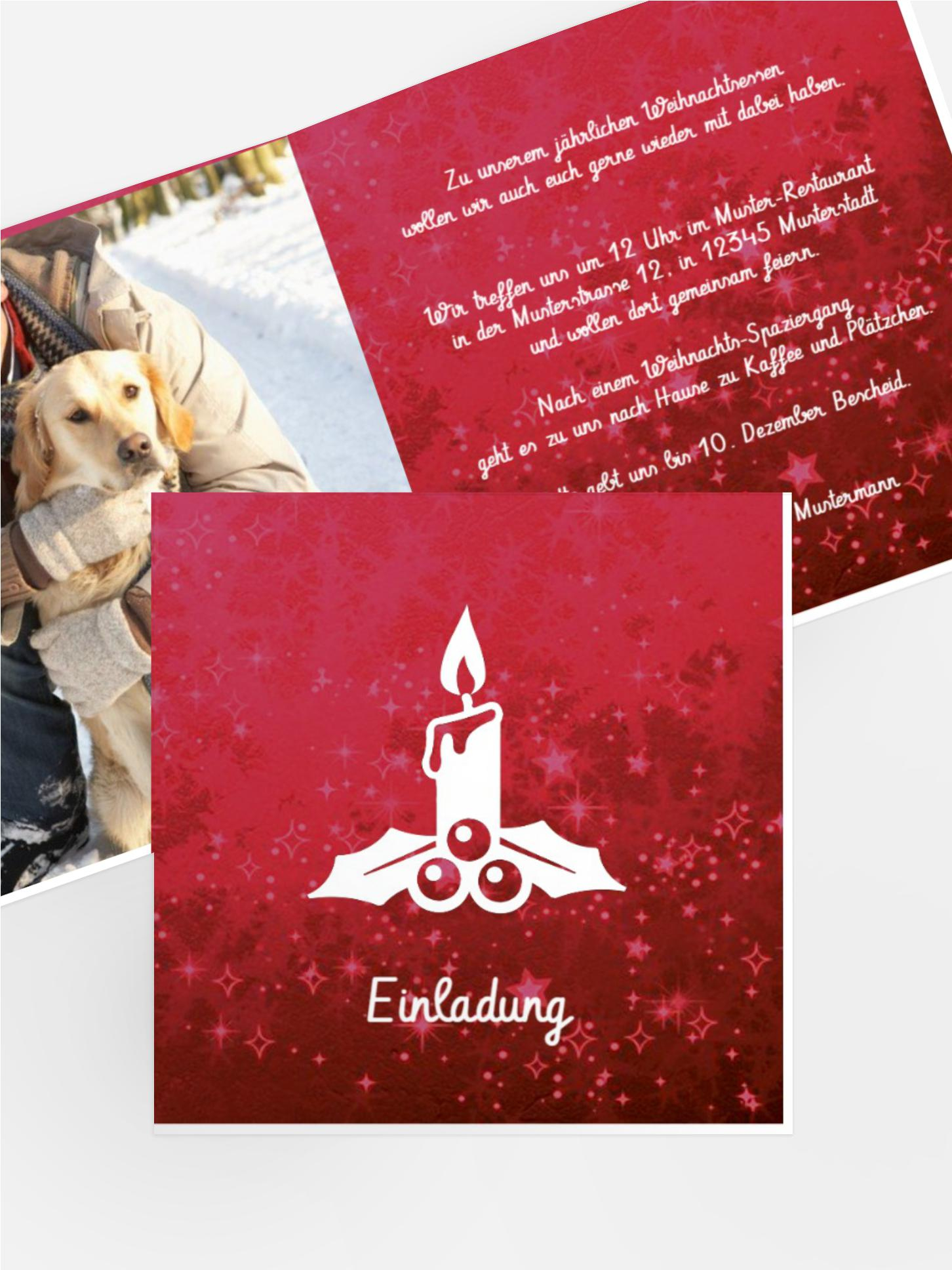 Weihnachtseinladung Privat Advent