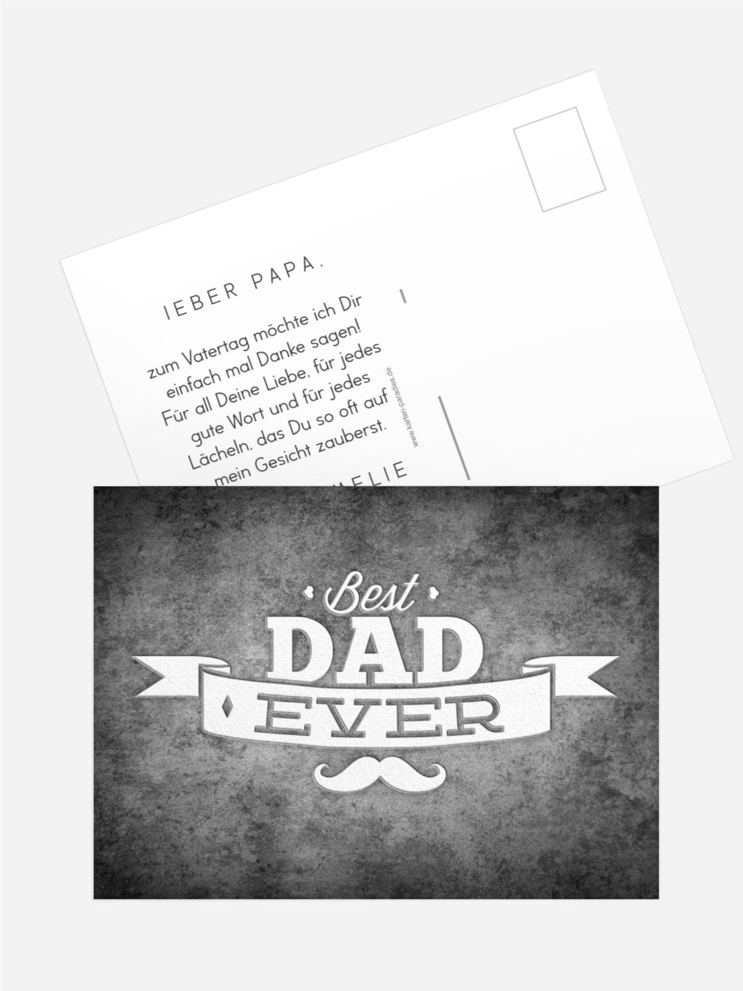Vatertagskarte Schnurrbart
