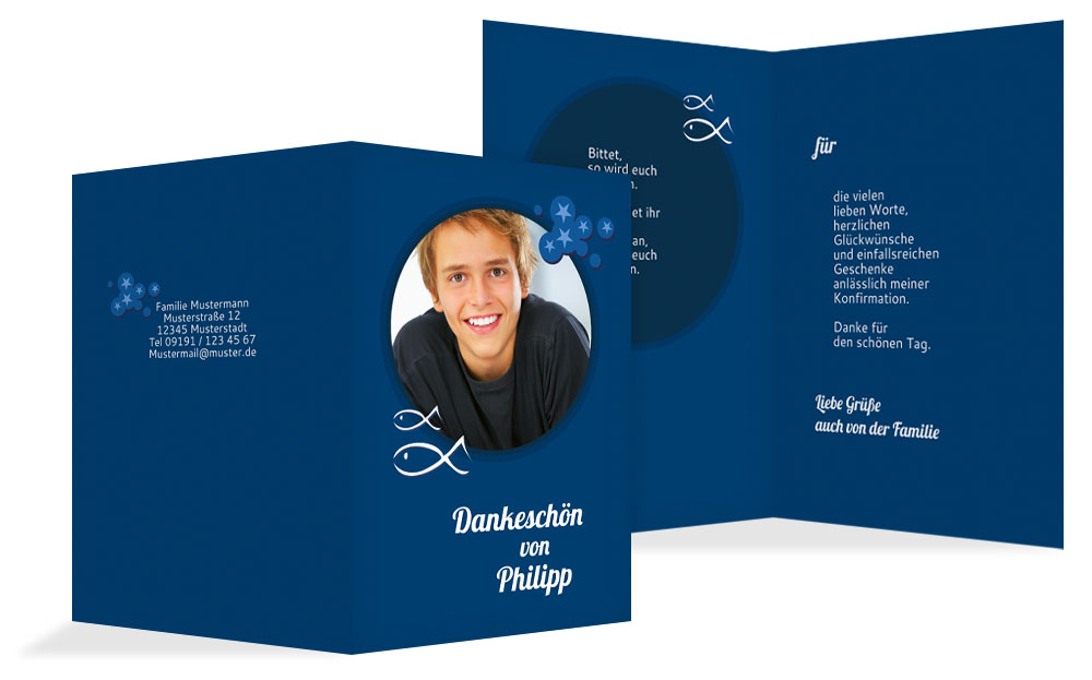Dankeskarte Kommunion Star Dankeskarte Kommunion Star