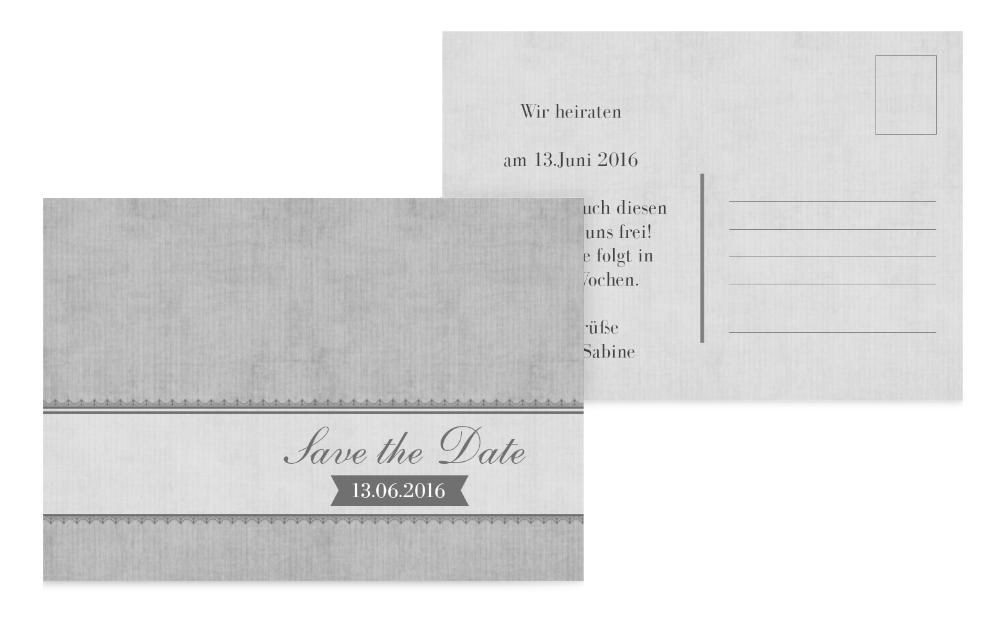 Save the Date Vintage Spitzenbordüre Save the Date Vintage Spitzenbordüre