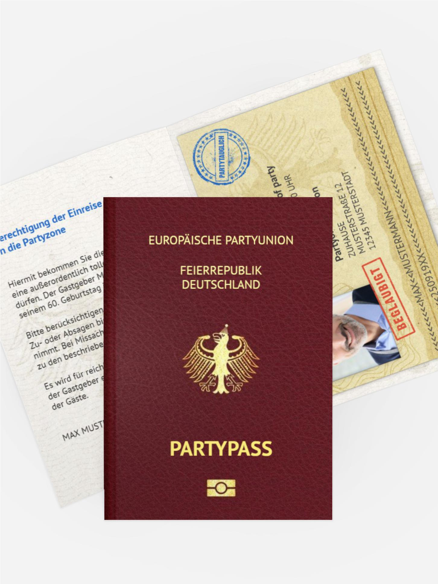 Geburtstagseinladung Pass 75