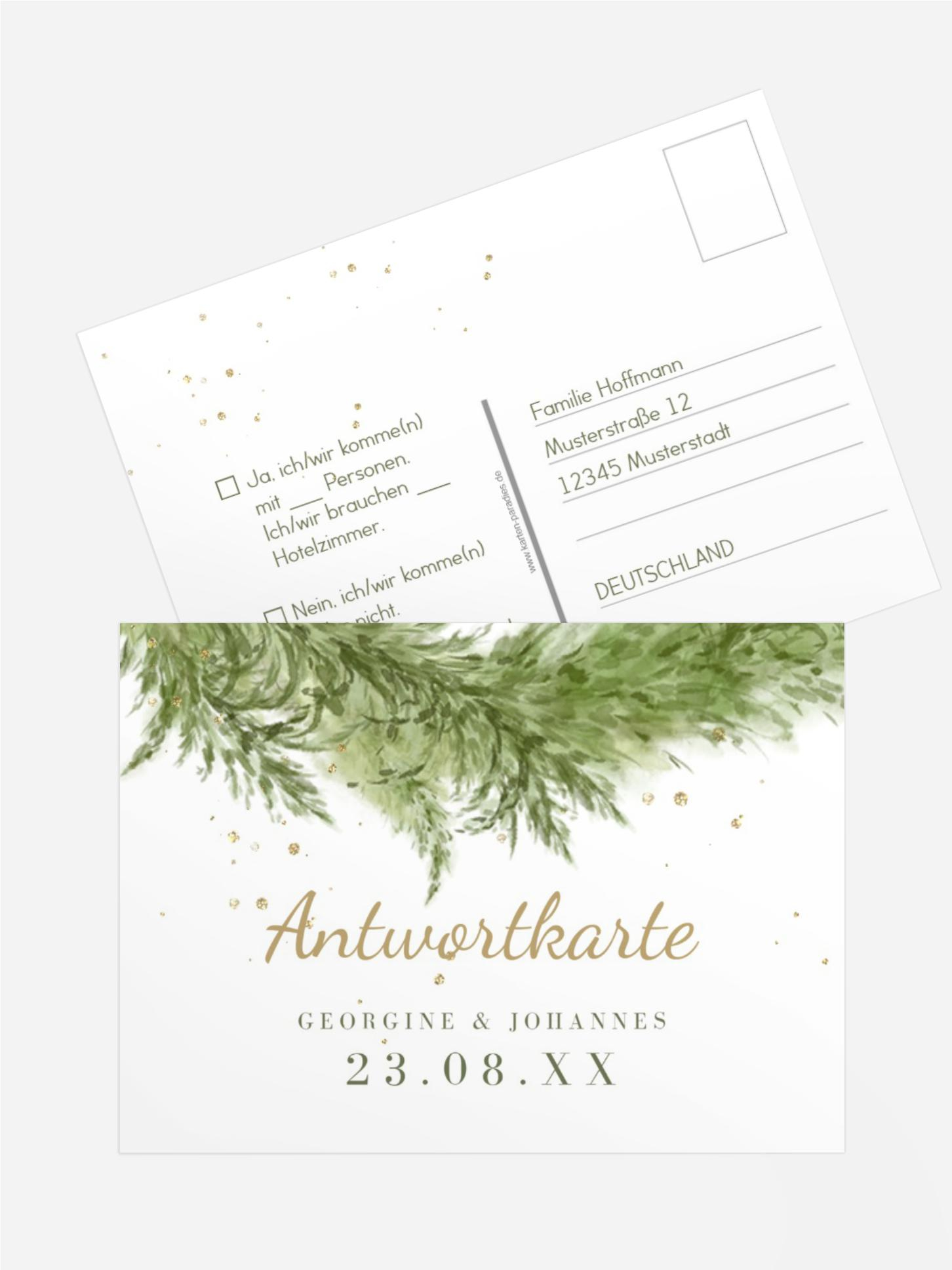 Antwortkarte Grün-Zweig