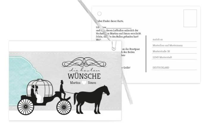Ballonkarte Kutsche