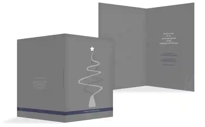 Weihnachtsgrußkarte Geschäft Schnörkelbaum