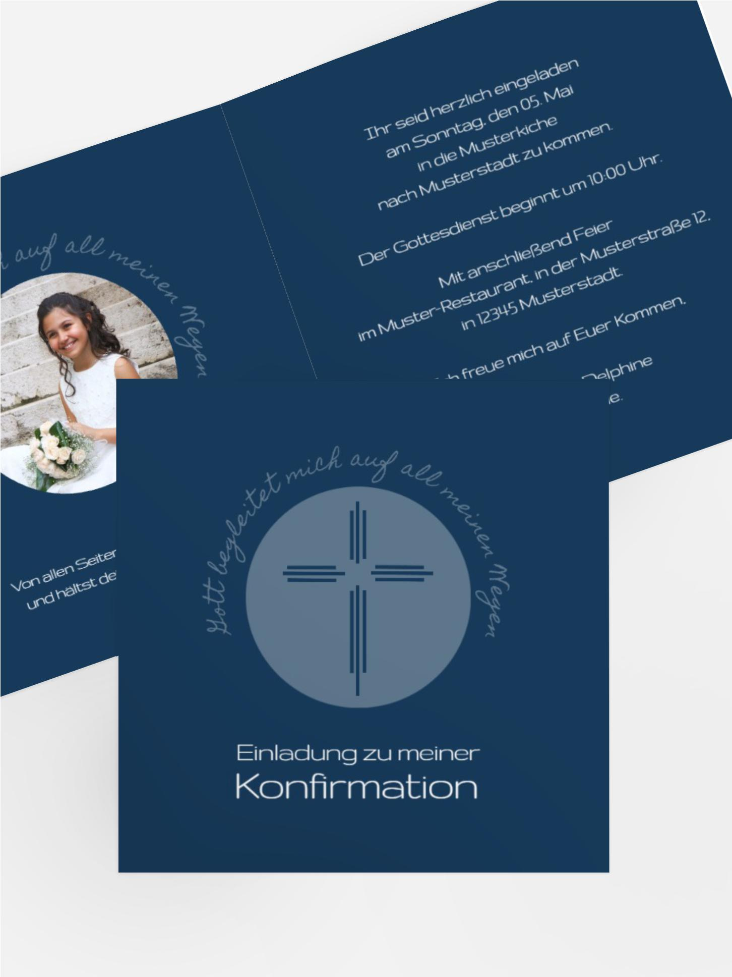 Konfirmationseinladung Gottes Wege