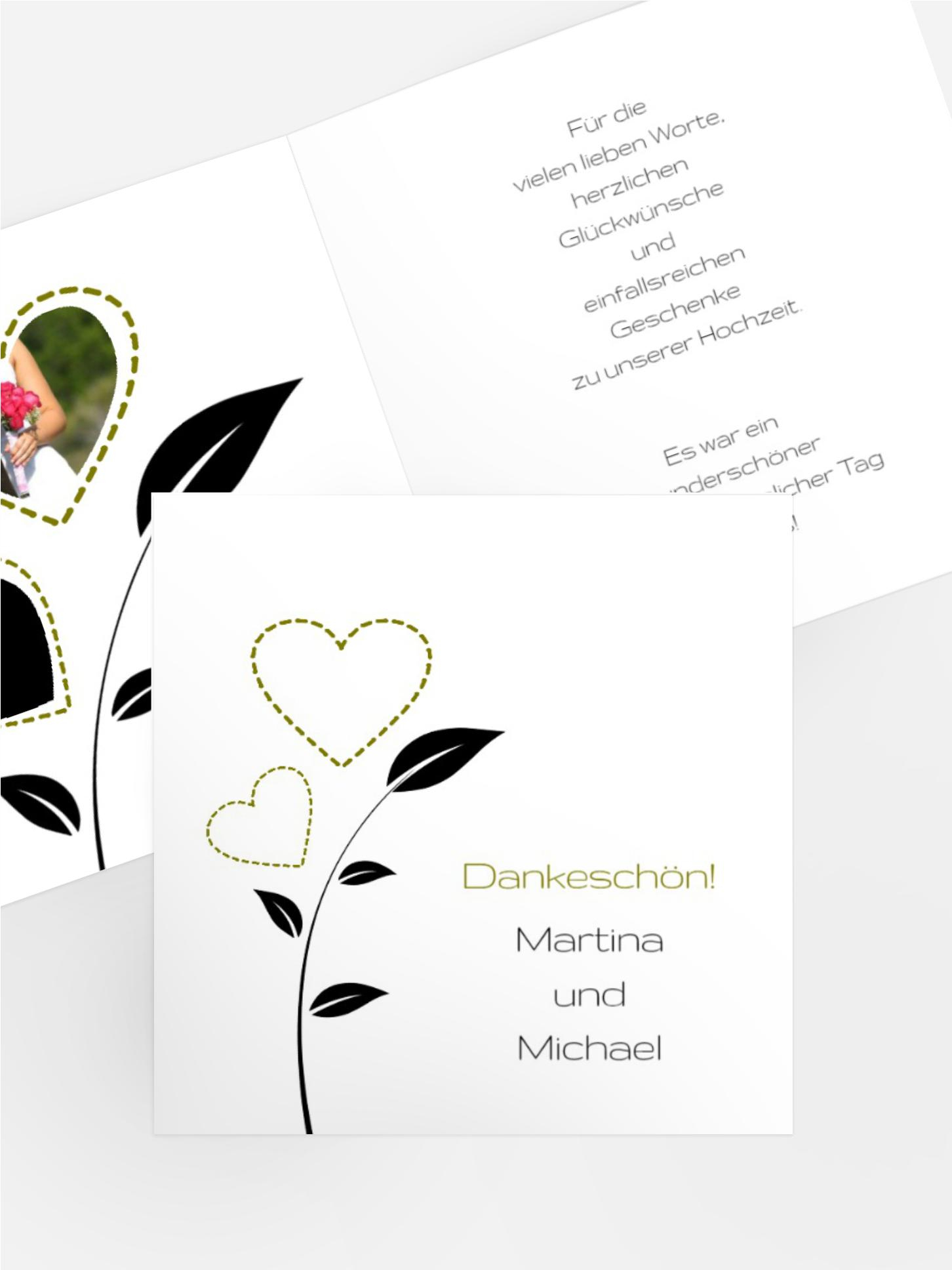 Dankeskarte Herzblume