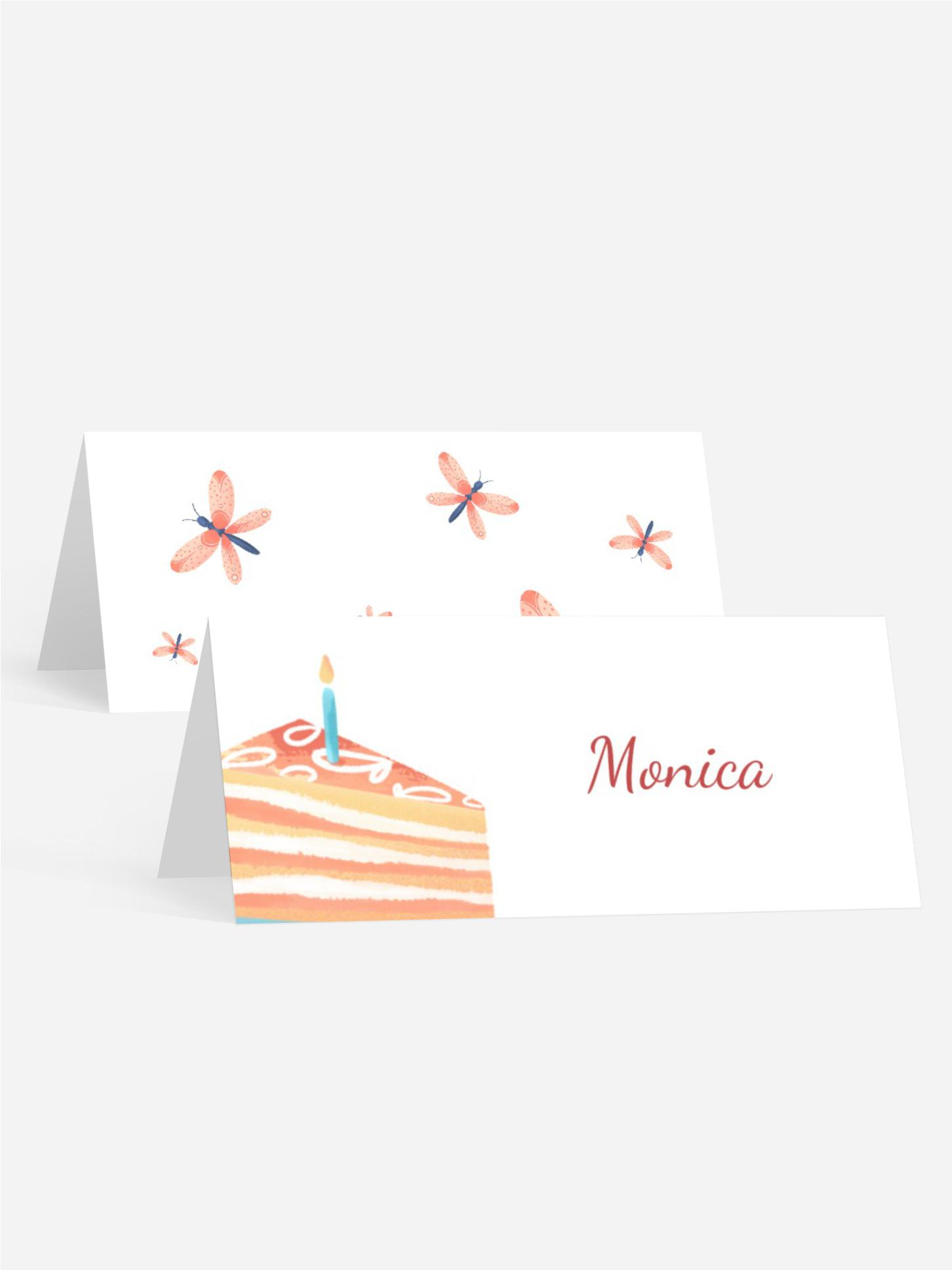 Tischkarte Geburtstag Libellentraum