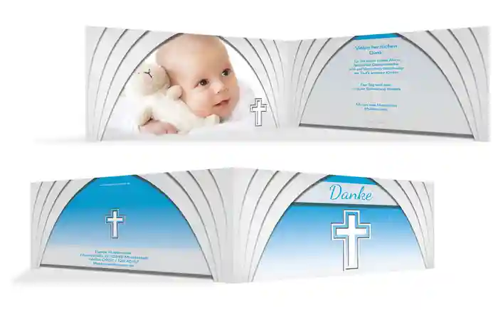 Dankeskarte Taufe Gotischer Bogen Dankeskarte Taufe Gotischer Bogen