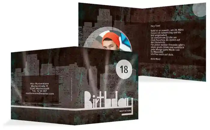 Einladung zum 18. Geburtstag City Lights Foto 18