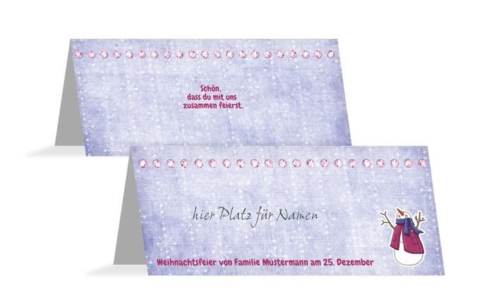 Weihnachtstischkarte Comic Weihnachtstischkarte Comic