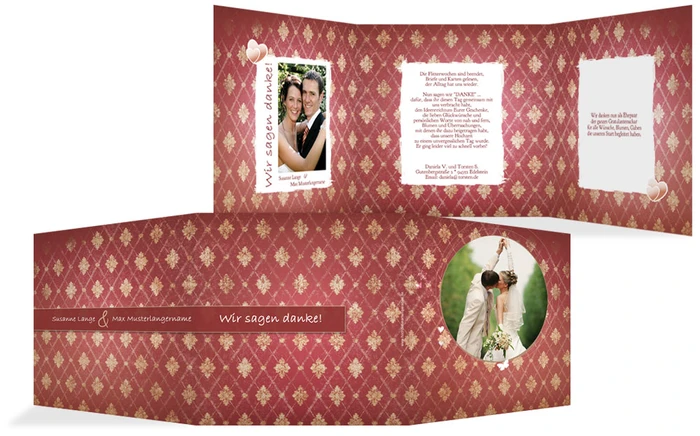 Hochzeitskarte Danke 3 Liebesbündnis