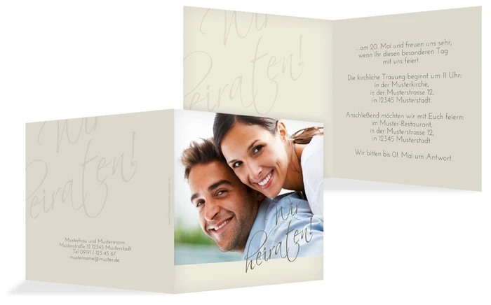 Hochzeitseinladungen Liebesbotschaft