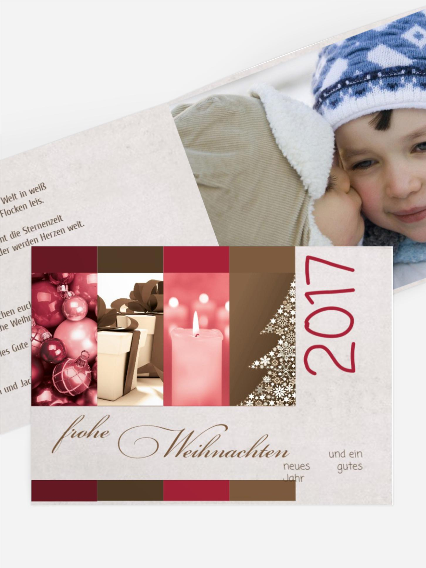 Weihnachtsgrußkarte Privat Farbklang