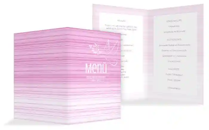 Menükarte Konfirmation Taube 2