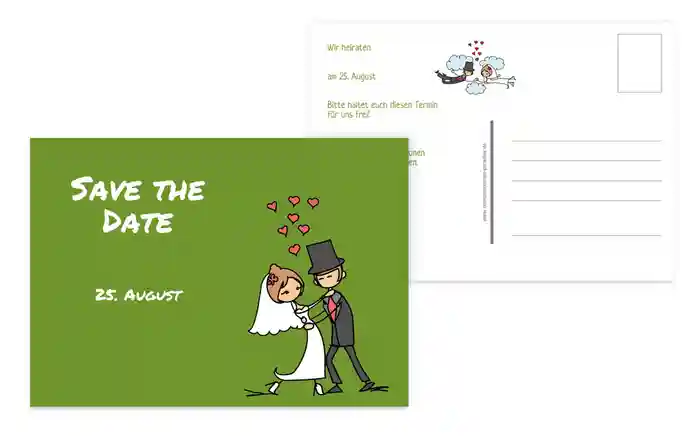 Save the Date Comic Brautpaar