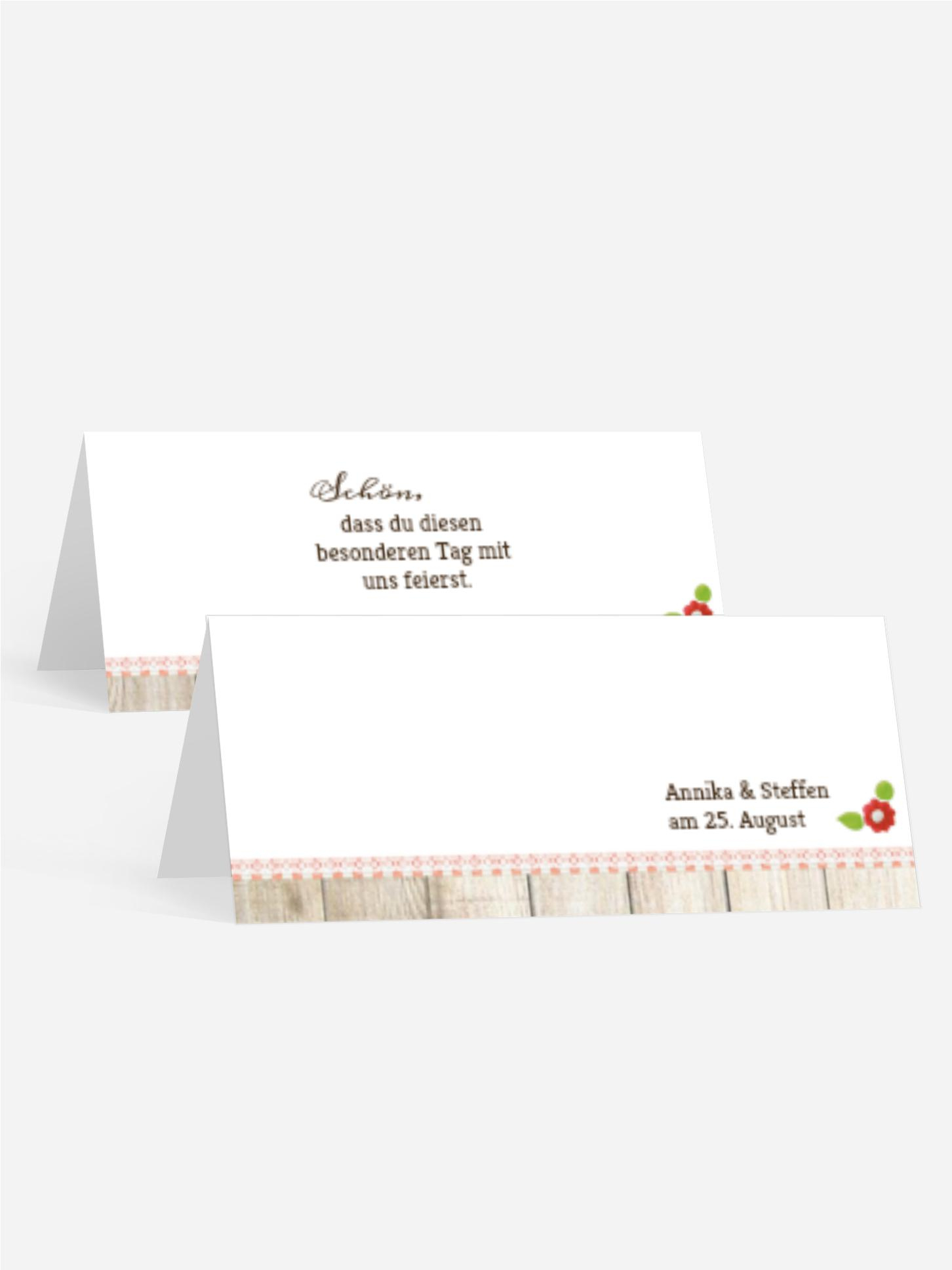 Tischkarte zur Hochzeit München