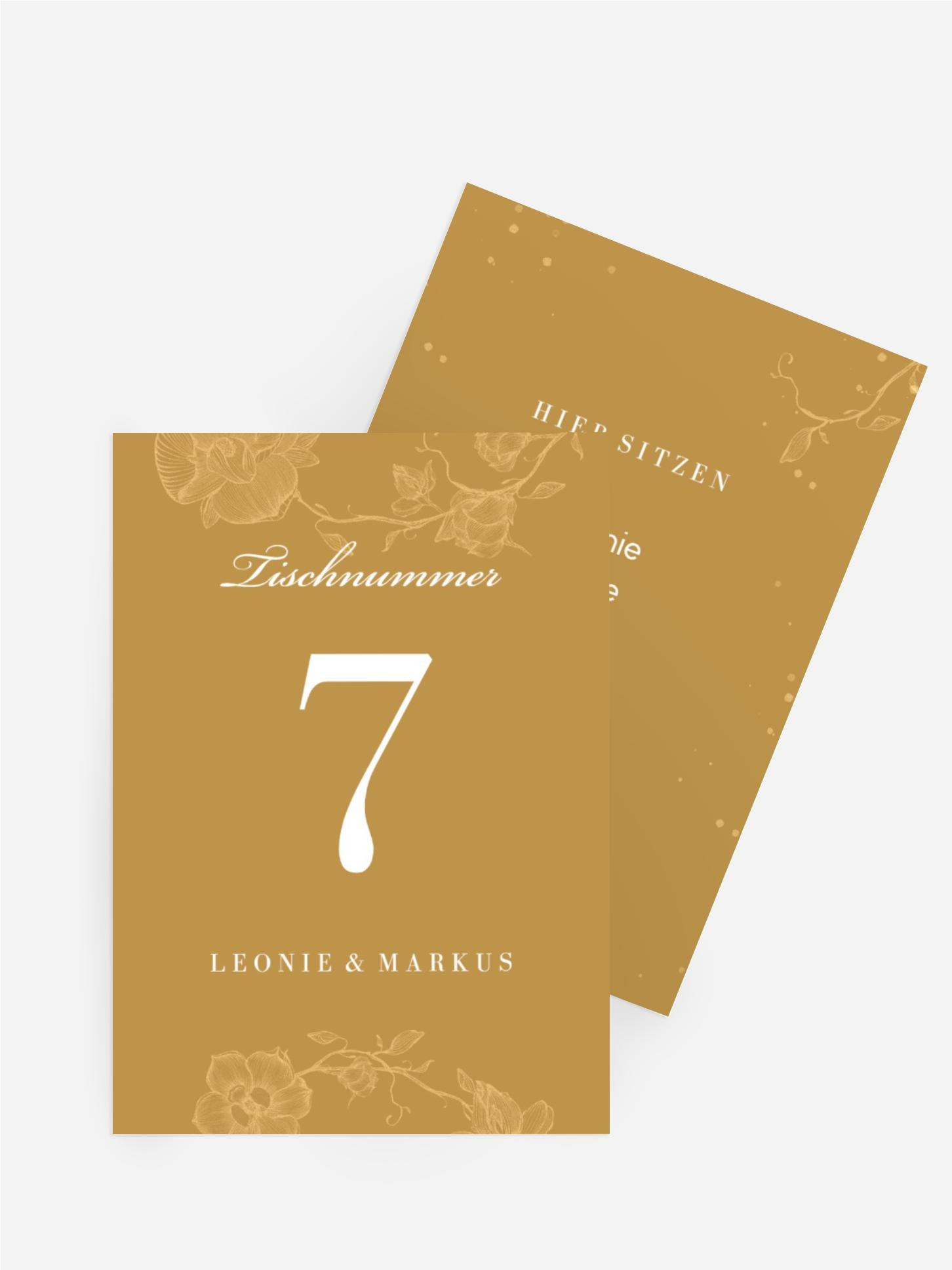 Tischnummer Hochzeit Kranzgeflecht