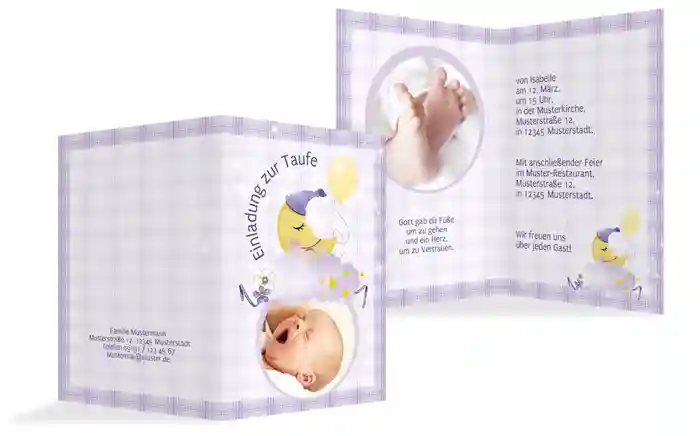 Einladung Taufe Mond