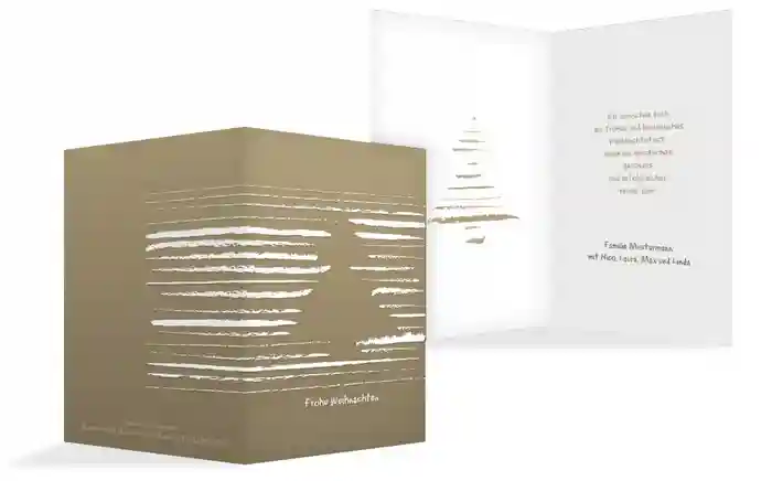 Weihnachts Grußkarte privat Kreidentanne