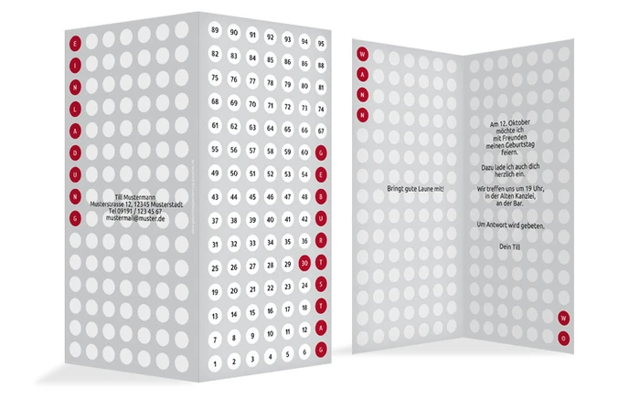 Geburtstagskarte Zahlenspiel 30 Geburtstagskarte Zahlenspiel 30