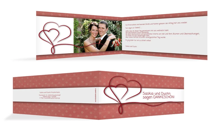 Dankeskarte Gepunktet