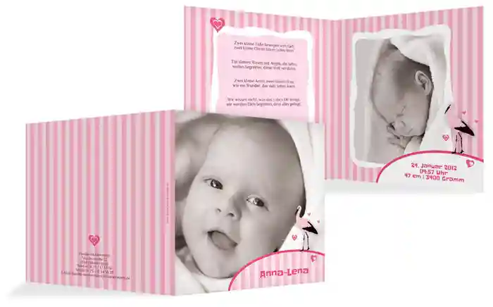 Karte zur Geburt Harmonie