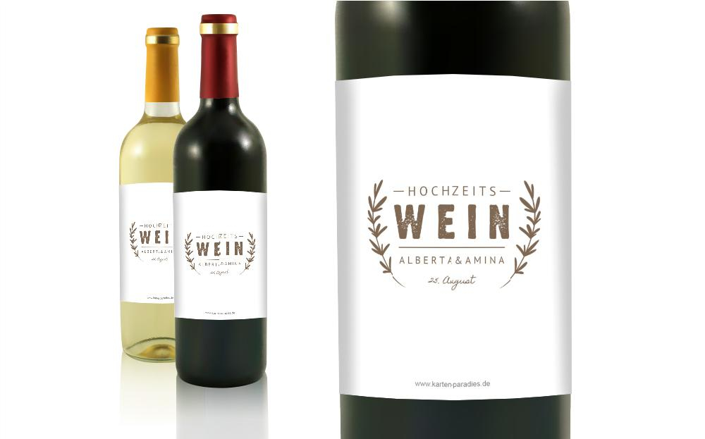 Flaschenetikett Hochzeit XX wir zusammen