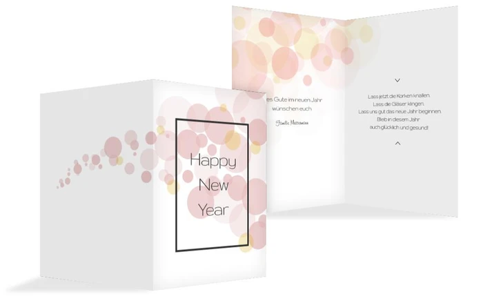 Neujahrskarte Bubbles