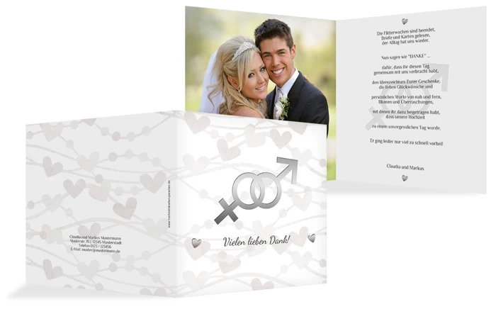 Dankeskarte Im Zeichen der Liebe