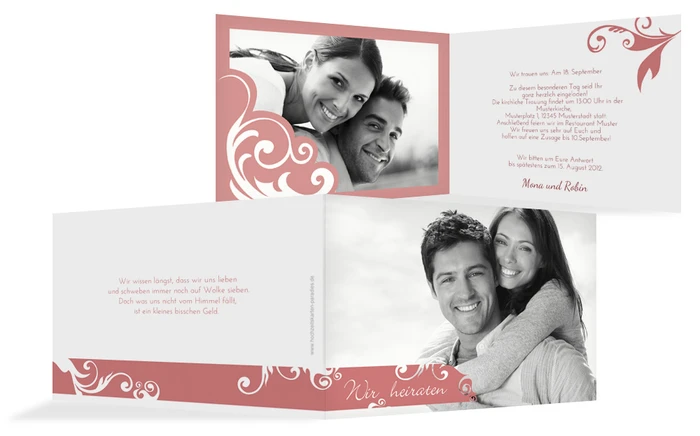 Hochzeitseinladung Squiggle Square