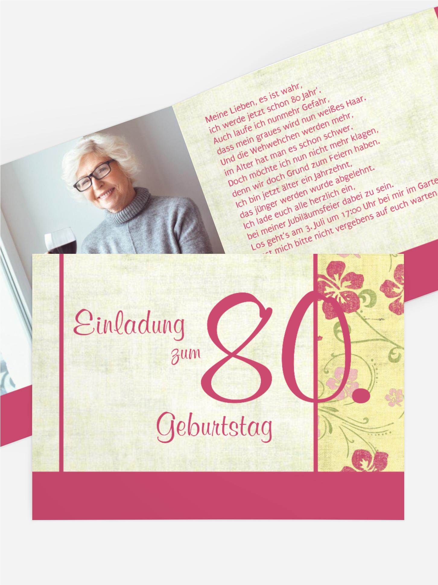 Einladung zum Geburtstag Hibiskus 80 Foto Einladung zum Geburtstag Hibiskus 80 Foto