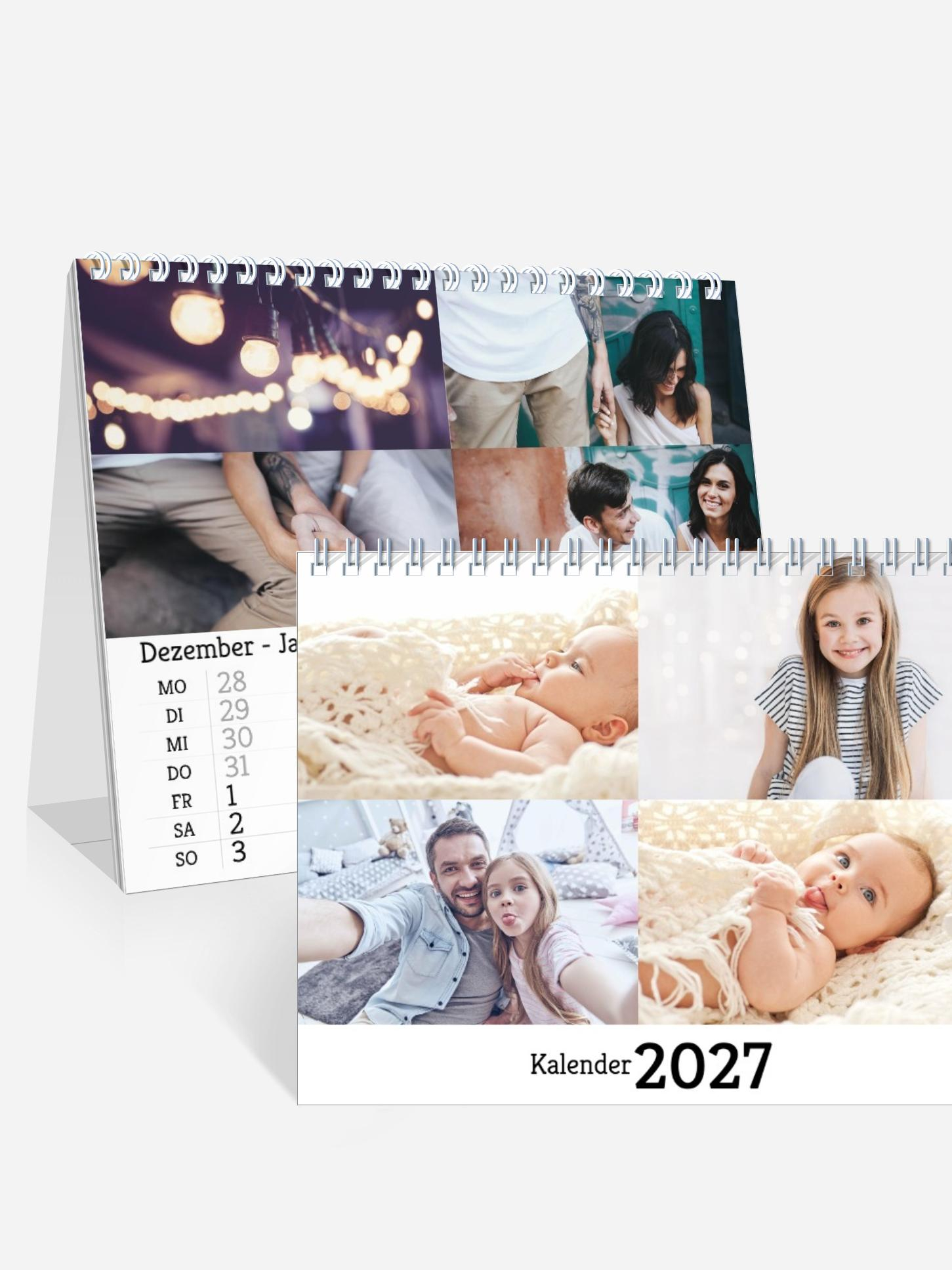 Wochen-Tischkalender Blanko Collage Wochen-Tischkalender Blanko Collage