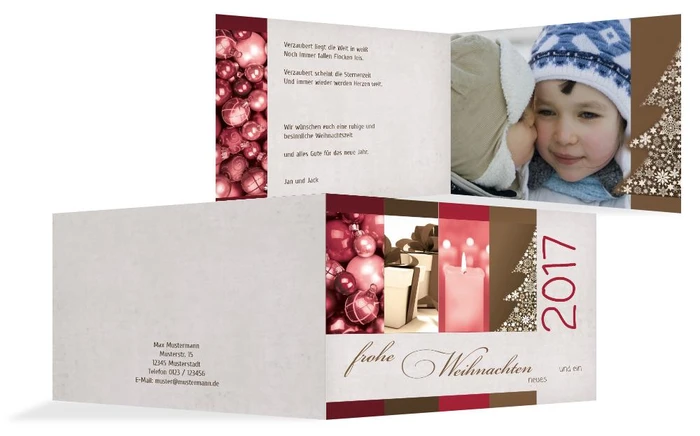 Weihnachtsgrußkarte Privat Farbklang