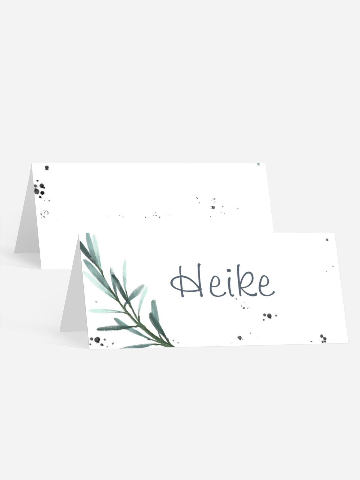 Tischkarte Kommunion Rosmarinzweig