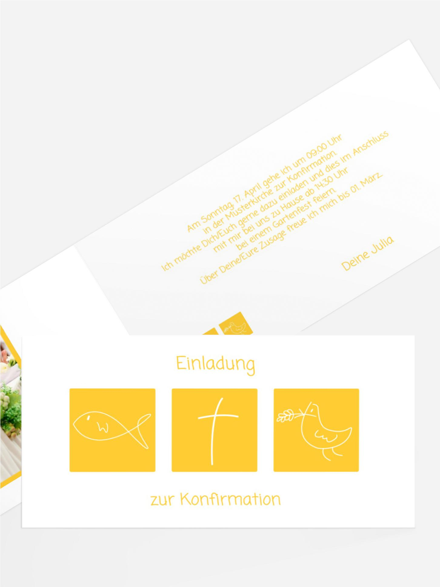 Einladungskarte Konfirmation_Triple Einladungskarte Konfirmation_Triple