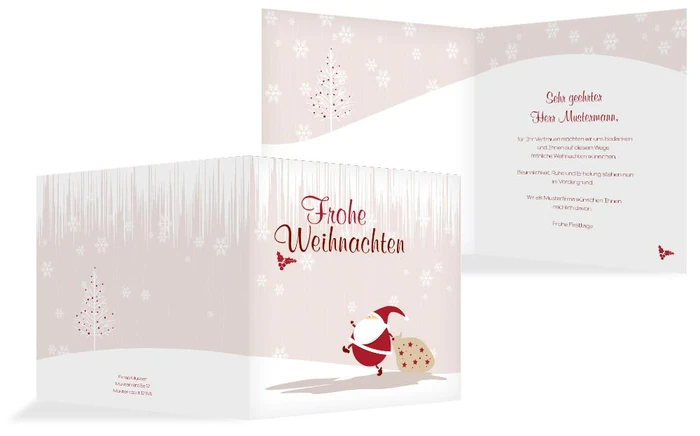 Weihnachtsgrußkarte Weihnachtsmann