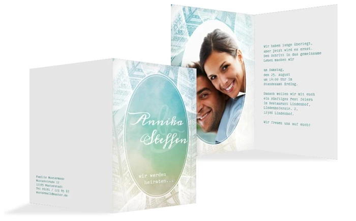 Hochzeit Einladung Federleicht