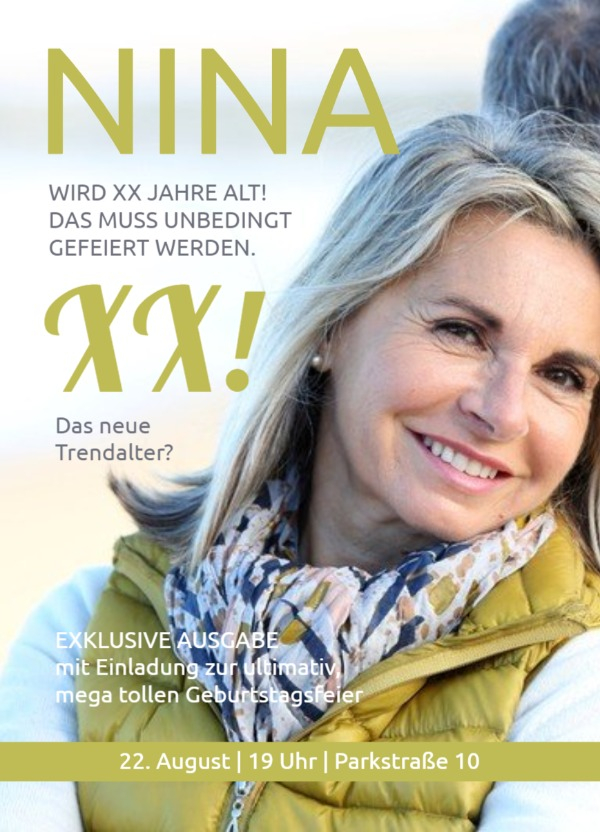 Geburtstagseinladung Magazin
